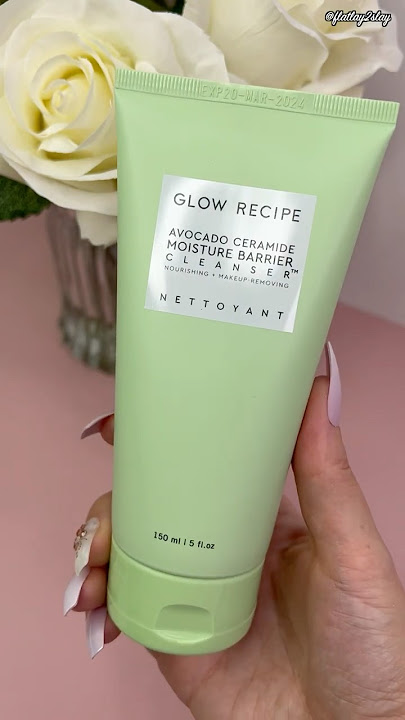 ASMR Unboxing of New! Glow Recipe Avocado Cleanser 🥑🫧✨💚🌟🧖🏻‍♀️ #shorts #glowrecipe #newskincare