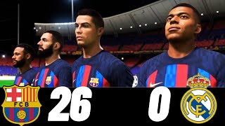 FIFA 23 BARCELONA vs REAL MADRID 26 a 0 final champions league