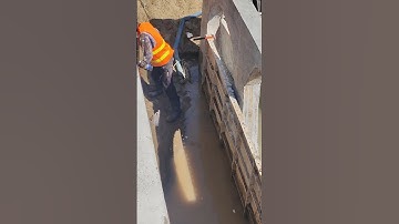 Remove euro formwork of concrete manhole