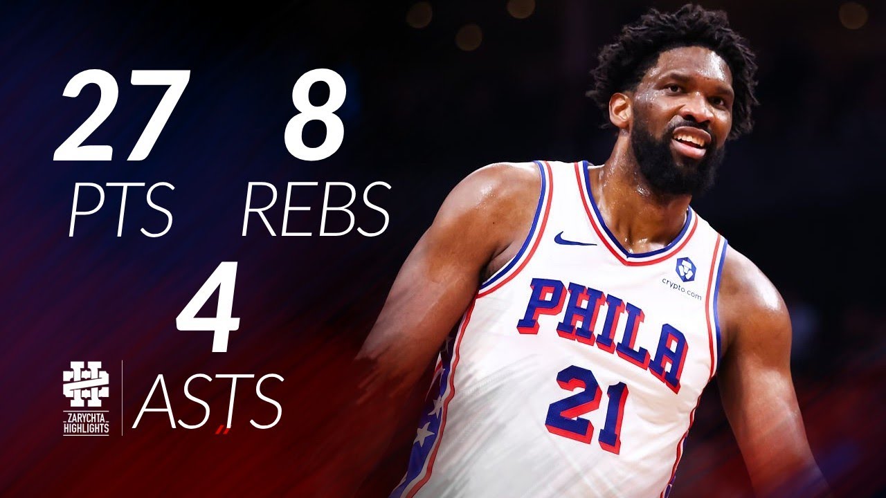 Джоэл Эмбиид 27 очков, 8 подборов, 4 передачи против «Рэпторс» в сезоне 25/26