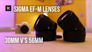 Canon M50 Sigma 30mm v Sigma 56mm Comparison | Sigma EF-M Lens Comparison | Roving Chestnut