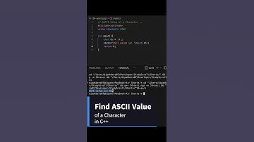 Find ASCII Value of a Character in C++ | Quick Guide #programming  #shorts