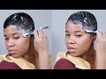 I RELAXED MY HAIR AFTER 10+ YEARS OF BEING NATURAL!! Maintaining a Pixie at Home Part 1