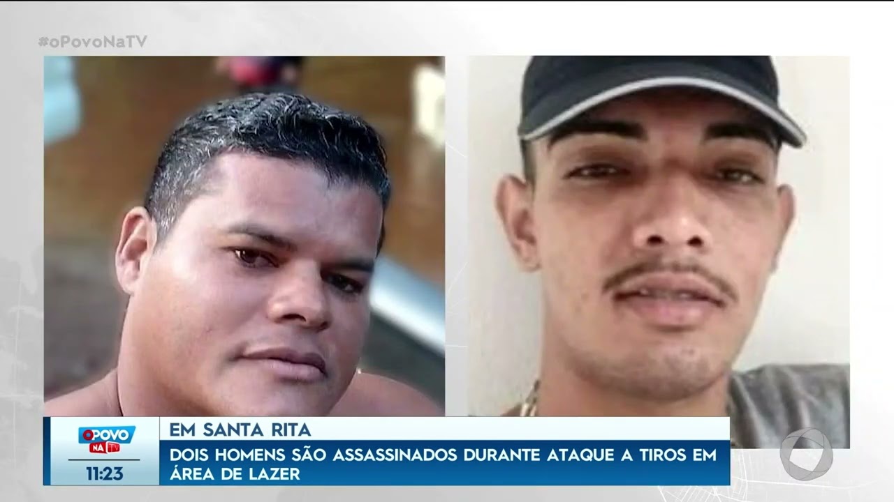 Em Santa Rita: dois homens são assassinados durante ataque a tiros em área de lazer - O Povo na TV