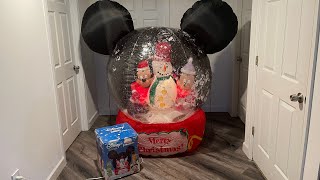Christmas Inflatable Mickey And Minnie Snow Globe