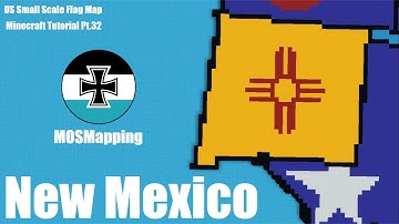 New Mexico - Small Scale US State Flag Map Minecraft Tutorial [Part 32]