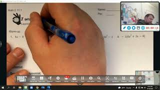 Math 2: 11.1 Adding & Subtracting Polynomials