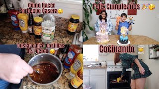 VLOGMAS DIA12 CUMPLEAÑOS DE MI AHIJADO MI ESPOSO COCINO COSTILLAS EN BARBECUE SALSA BARBECUE CASERA