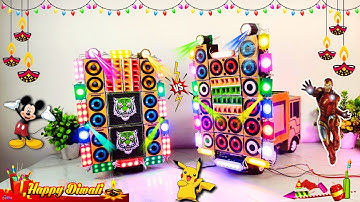 Unbelievable Mini DJ Truck from Cardboard | DIY Diwali Mini Dj Setup at Home | Mini Toy DJ Gadi