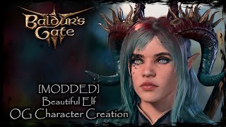 BALDURS GATE 3 || Beautiful Elf [Original Character #392] - Female Character Creation [MODDED]