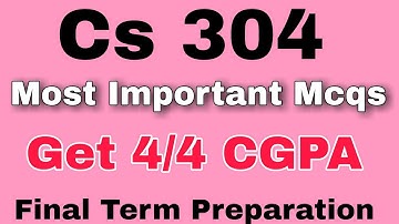 Cs304 final term preparation 2024 |Solved  Mcqs  | Final term papers |Lets Study
