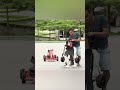 This turns your hoverboard into a go-kart.