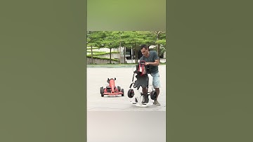 This turns your hoverboard into a go-kart.