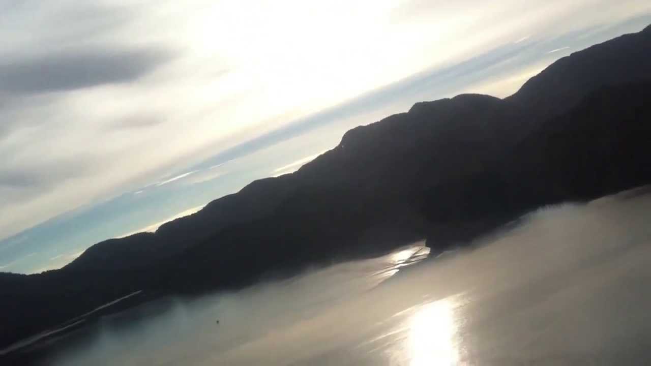 Helicopter flyover and landing in Hartley Bay, B.C.