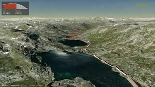 Haugastol til Flåm ∆ hiking trails ∆ 3d-trail.com/norway/