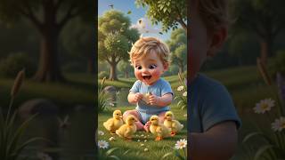 🌅🦆 Cute Baby Boy Feeding Ducks 🦆