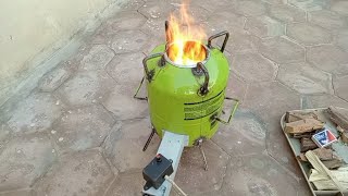 How to make a highly efficient no smoke wood stove with a fan | smoke free beautiful 🔥 firewood