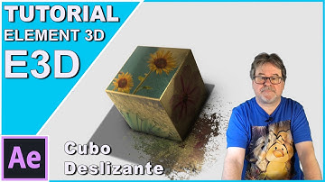 Tutorial CUBO metálico ANIMADO con imágenes DESLIZANTE  | Element 3D