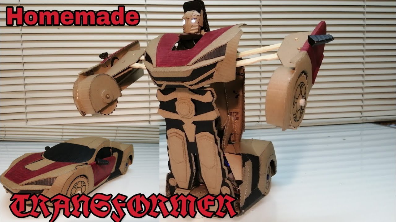 How to make transformer car robot with cardboard - YouTube