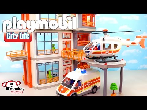 playmobil medical centre and ambulance