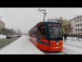 Москва. Трамвай КТМ-23 2653 маршрута №38 у м. «Пролетарская». 17 декабря 2023