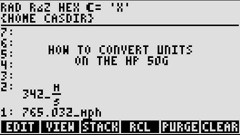 How to Convert Units with the HP-50g