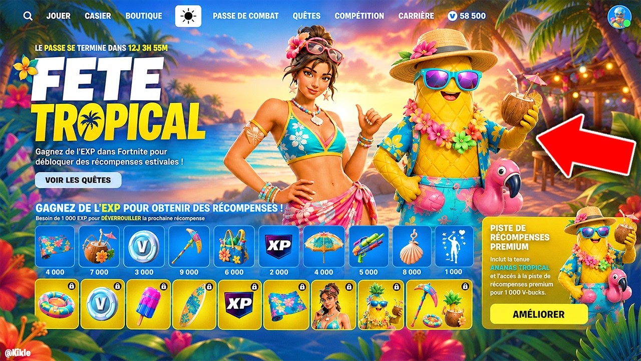 RÉCOMPENSES GRATUITES 14 JOURS D'ÉTÉ DISPONIBLE sur Fortnite !!