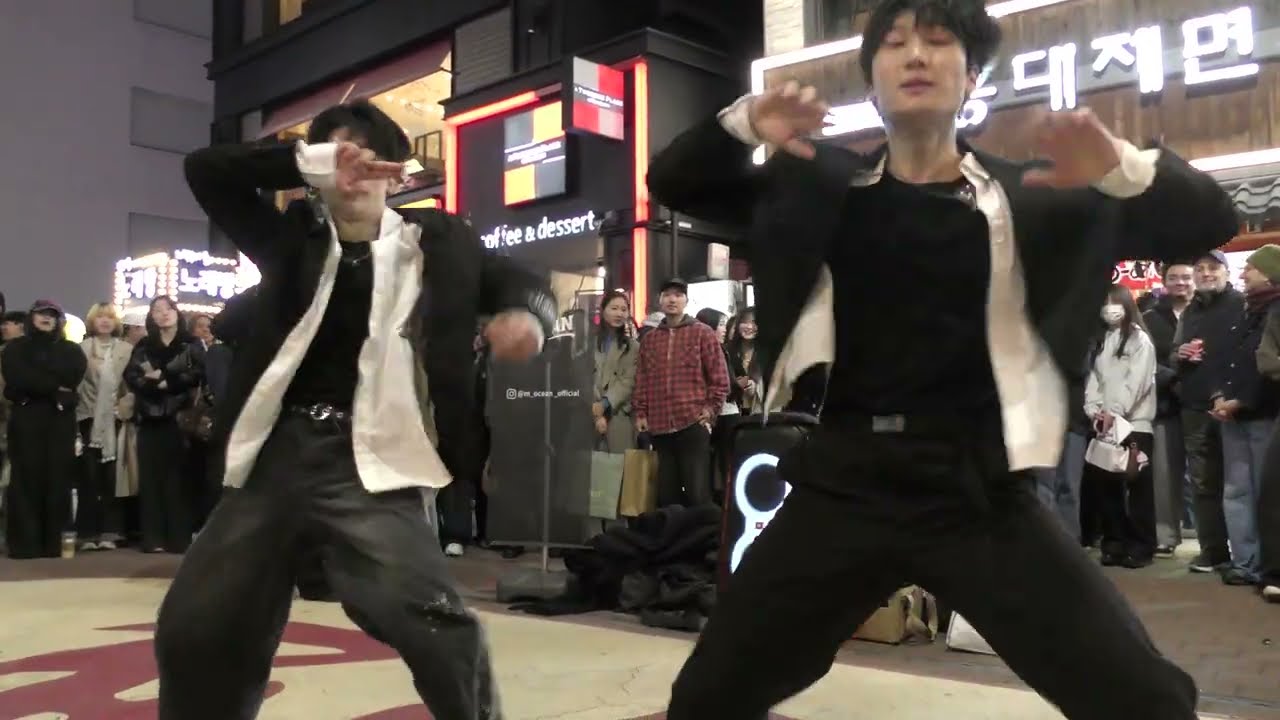 260225 Korean kpop performance team M_OCEAN (모션) - Love Shot (EXO) Hongdae Busking
