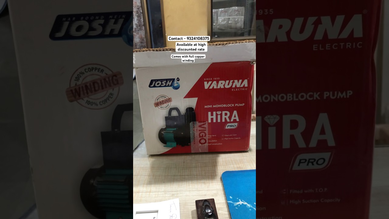 Varuna 0.5 Hp monoblock sef priming full copper winding mini pump 