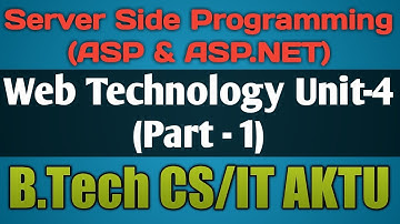 Web Technology Unit 4 Part-1 | Server Side Programming | Web Technology AKTU | Web Technology Unit 4
