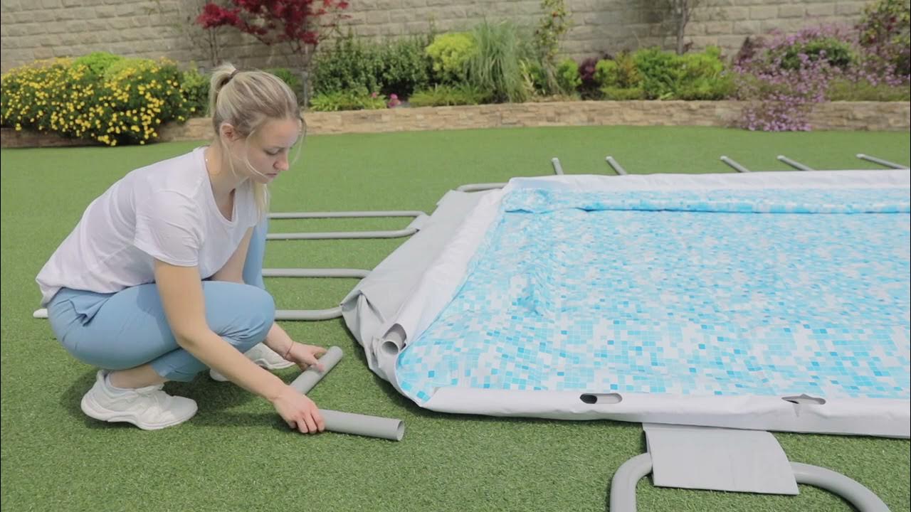Notice Montage Piscine Intex Rectangulaire 4x2 Pdf Installer une piscine Bestway Power Steel rectangulaire - YouTube