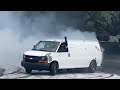 Big block Chevy express burnout vans first rip!