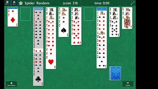 spider solitaire gameplay walkthrough (4 suits difficult)