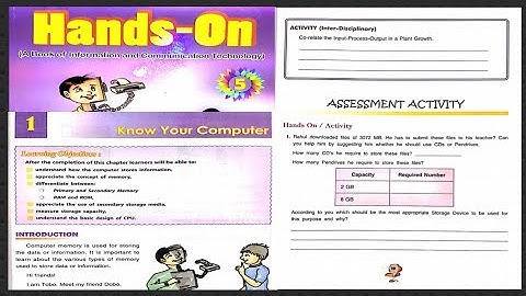 19, Know Your Computer Class-5 DAV / DAV Class-5 Computer 1st Chapter PageNo - 19 @ Sikshapur