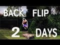 My Backflip Progression in 2 Days || How To