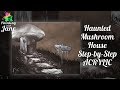 Haunted Mushroom House - Step by Step Acrylic Painting Tutorial