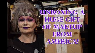 Unboxing a huge gift of makeup from America