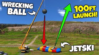 Blob Launching 2 x JET SKI’s at the same time 100ft!