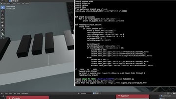MIDI to OSC to Blender Animation Nodes Piano components