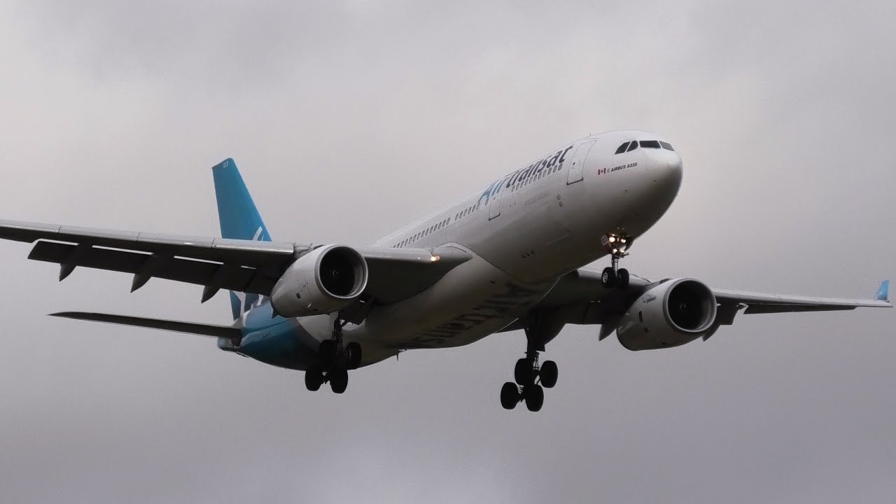 Air Transat Airbus A330 Pair in Action at London Gatwick Airport