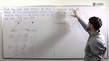 Area and Normal of a Parallelogram (Ch2 Pr17b)