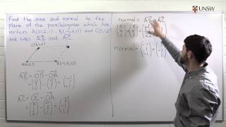 Area and Normal of a Parallelogram (Ch2 Pr17b)