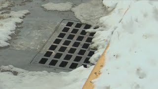 Melting Snow Calls For Clearing Storm Drains