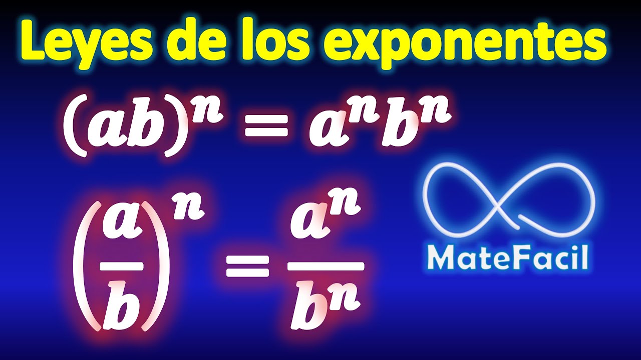 Leyes de los exponentes lista completa,