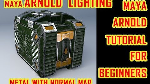 sci fi crate lighting in arnold with maps | Color, Roughness, Metallic, Normal map in Arnold