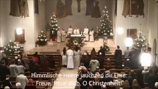 Segen und Lied GGB 238 O du fröhliche - und Auszug vom Pfarrer und den Ministranten aus der Kirche