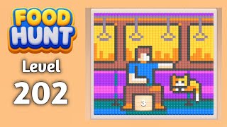Food Hunt Pixel puzzle level 202 walkthrough solution gameplay 