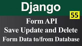 Save Update and Delete Form Data to/from Database in Django (Hindi)