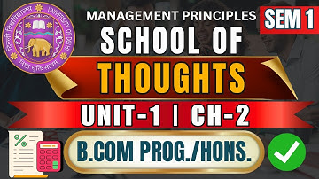 Management Principles: Classical School of Thought | B.Com Hons Sem 1| DU SOL 2025 | MPA Unit 1 Ch 2
