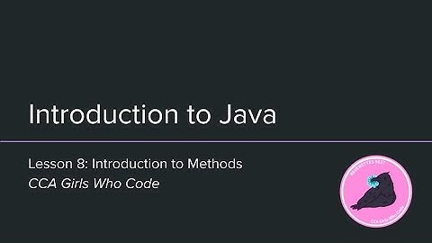 Java Lesson #8: Introduction to Methods